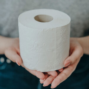 Hygiene paper made from recycled fibers